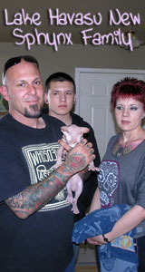 Lake Havasu family with Sphynx Cat!